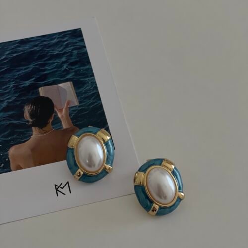 Arianna Blue Gold Earrings