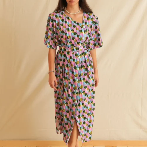 COLORFUL VINTAGE MAXI DRESS