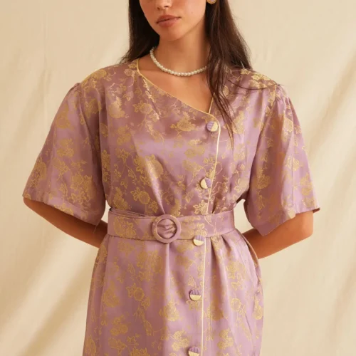 MELISSA JACQUARD VINTAGE MAXI DRESS