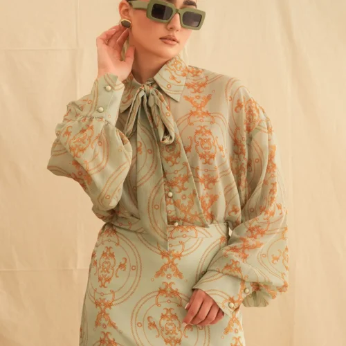 GOLDEN MIST OVERSIZED SHIRT WITH BELT